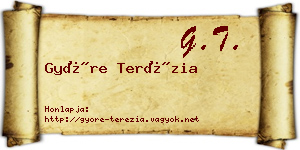 Györe Terézia névjegykártya